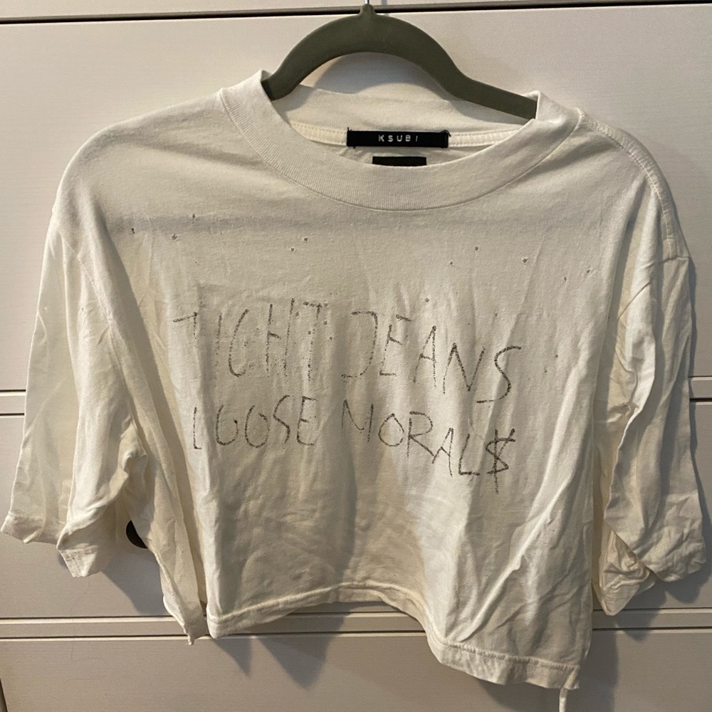 Ksubi White Crop Top